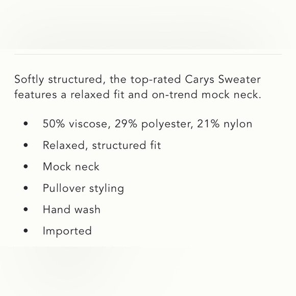 Anthropologie Cary’s Mock-Neck Turtleneck Sweater Size Small NWT - Picture 3 of 11